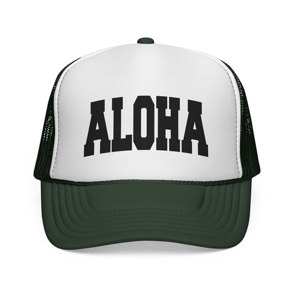 Aloha Retro Collegiate Style Trucker Hat