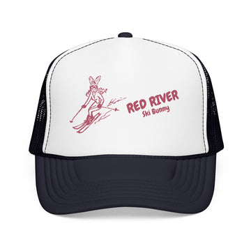 Buy navy-white-navy Red River, New Mexico Ski Bunny Foam Trucker Hat