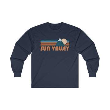 Buy navy Sun Valley, Idaho Long Sleeve Shirt - Retro Unisex Sun Valley Long Sleeve Tee
