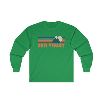 Buy irish-green Sun Valley, Idaho Long Sleeve Shirt - Retro Unisex Sun Valley Long Sleeve Tee