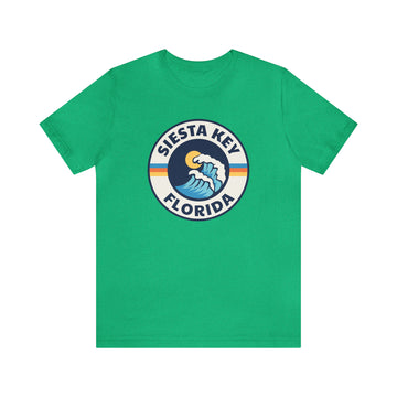 Buy heather-kelly Siesta Key, Florida T-Shirt - Retro Unisex Siesta Key Shirt - Wave Circle