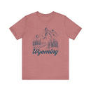 Wyoming Graphic Tee - Mountain Illustration Wyoming T Shirt-2