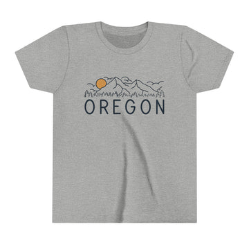 Buy athletic-heather Oregon Youth T-Shirt - Unisex Kids Oregon Shirt