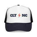 Charlotte, North Carolina Retro Trucker Hat - Lightning Foam Cap-1