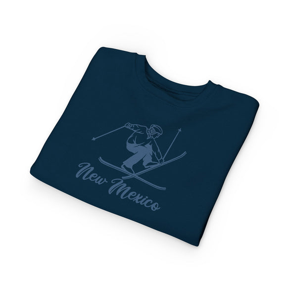 New Mexico Toddler Sweatshirt - Vintage Ski New Mexico Toddler Crewneck Sweatshirt