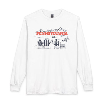Pennsylvania Après-ski Long Sleeve Shirt - Mountain Retro Skiing - 0