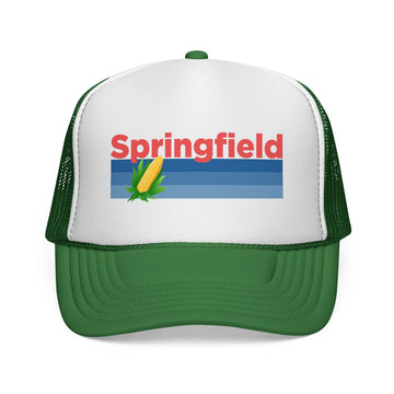 Buy green Springfield, Illinois Retro Corn and Farm Trucker Hat