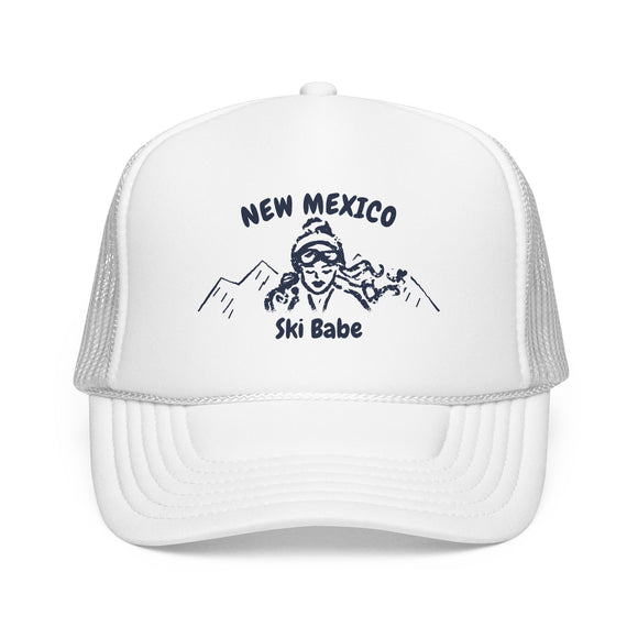 New Mexico Ski Babe Trucker Hat — Foam Mesh Cap
