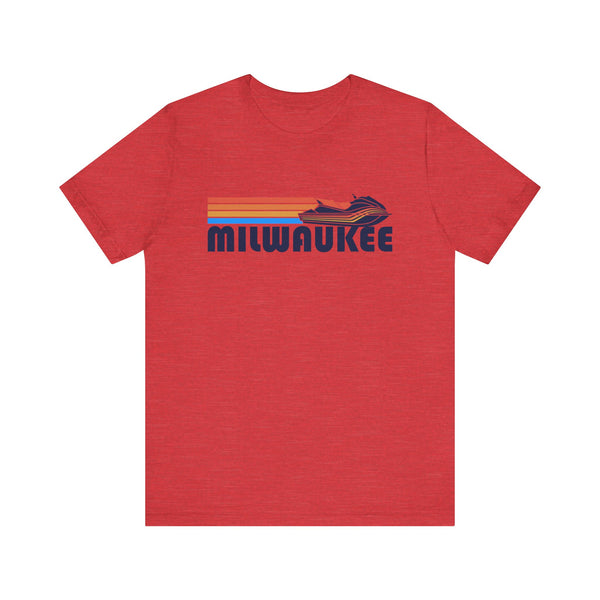 Milwaukee, Wisconsin T Shirt - Retro Jetski PWC Graphic Tee