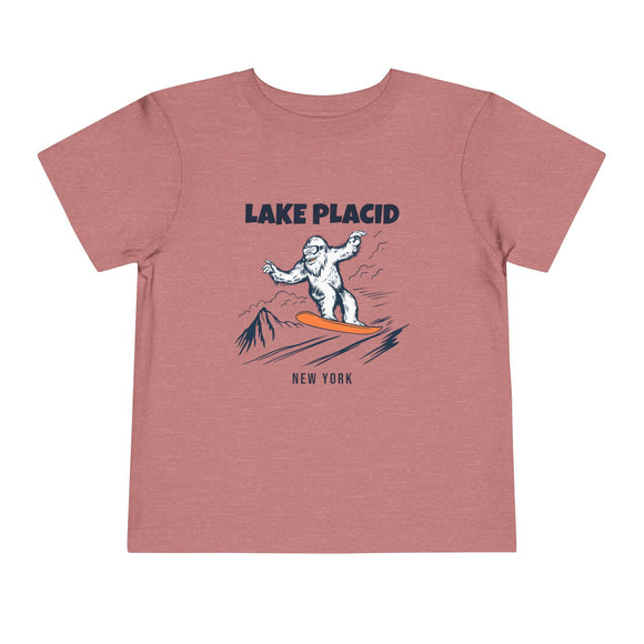 Lake Placid, New York Yeti Snowboard Toddler Tee