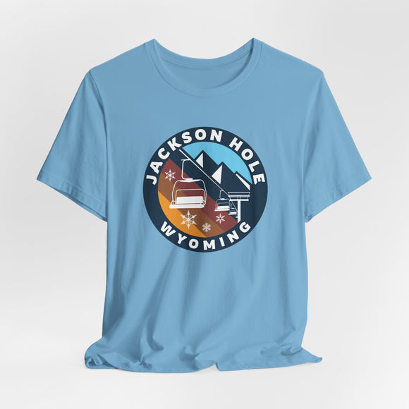 Jackson Hole, Wyoming T Shirt - Retro Ski Lift Tee