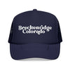 Kids Breckenridge, Colorado Trucker Hat Foam - Youth Cap on white background