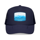 Kids Durango, Colorado Trucker Hat Foam Mountain - Youth Cap on white background