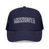 Kids Minnesota Trucker Hat Vintage College Foam Mesh on white background