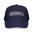 Kids Minnesota Trucker Hat Vintage College Foam Mesh on white background