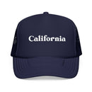 Kids California Trucker Hat Foam - Youth Snapback Cap on white background