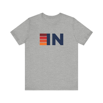 Buy athletic-heather Indiana Retro Stripes T-Shirt | Indiana State Tee