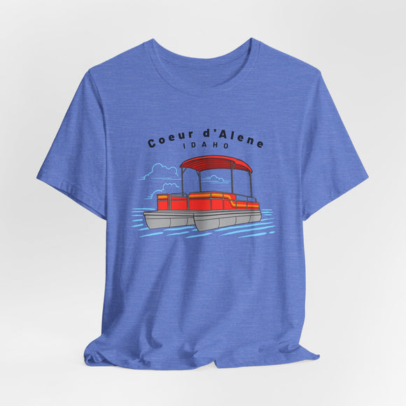 Coeur dAlene, Idaho T Shirt - Pontoon Boat Tee