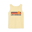 Los Angeles, California Retro Sunstripe Tank Top | Comfort Colors - 100% Cotton-3