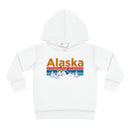 Alaska Toddler Hoodie - Retro Mountain Sun Unisex Alaska Toddler Sweatshirt-1