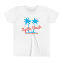 Myrtle Beach, South Carolina Youth Shirt - Retro Palm Tree Myrtle Beach Kid's T-Shirt-2