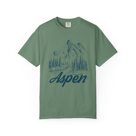 Buy light-green Aspen, Colorado Graphic Tee - Mountain Illustration Aspen T Shirt