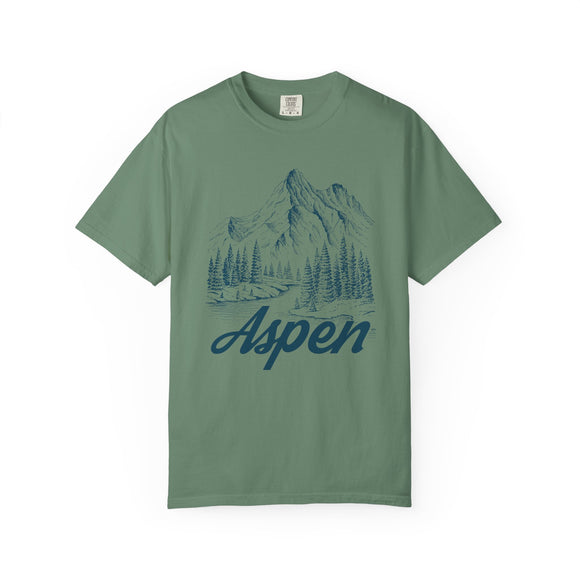 Aspen, Colorado Graphic Tee - Mountain Illustration Aspen T Shirt