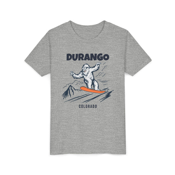 Durango, Colorado Yeti Snowboard Youth Tee - Kids Skiing Shirt