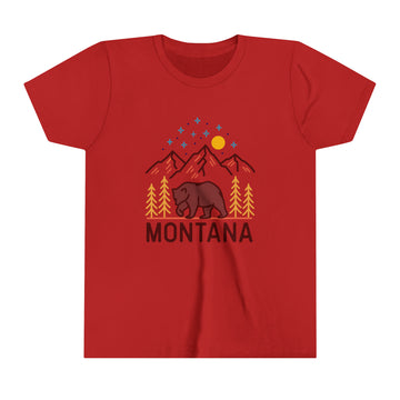 Buy red Montana Youth T-Shirt - Unisex Kids Montana Shirt