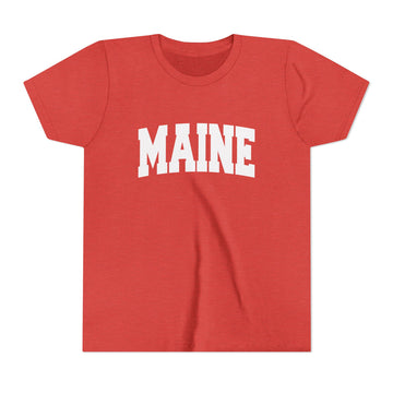 Buy heather-red Maine Youth Graphic Tee - Kids T Shirt