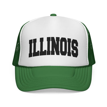 Buy green Illinois Retro Collegiate Style Trucker Hat