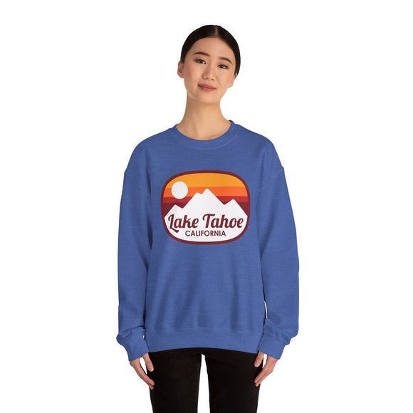 Lake Tahoe, California Sweatshirt - Unisex Retro Ombre Crewneck Lake Tahoe Sweatshirt