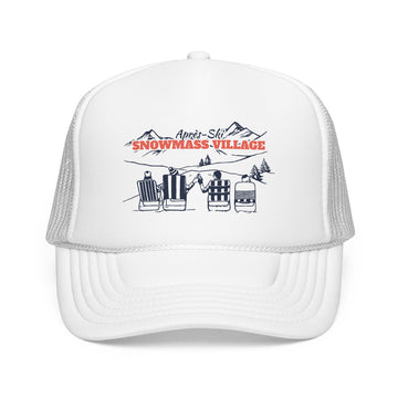 Buy white Snowmass Village, Colorado Après-ski Trucker Hat — Foam Mesh Cap