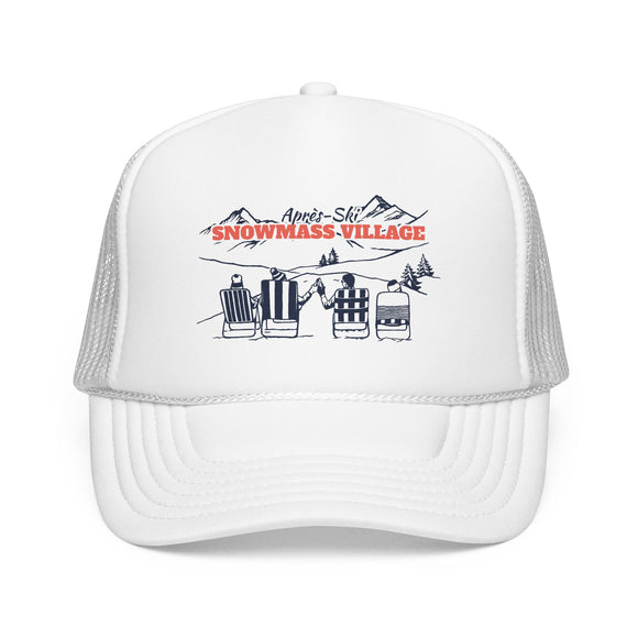 Snowmass Village, Colorado Après-ski Trucker Hat — Foam Mesh Cap
