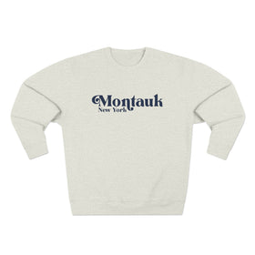 Buy oatmeal-heather Premium Montauk, New York Sweatshirt