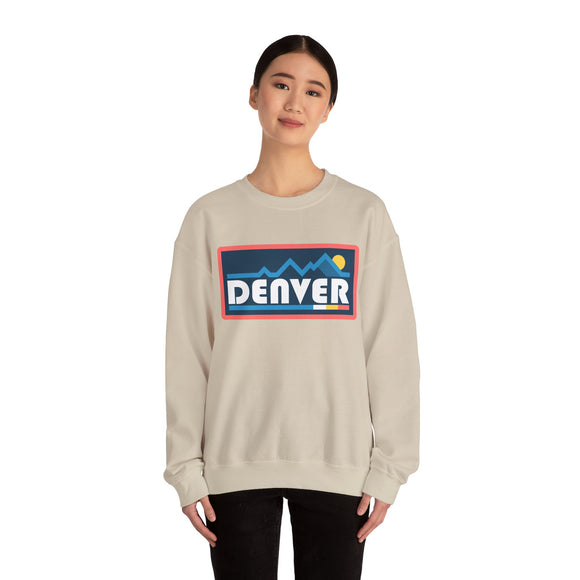 Denver, Colorado Sweatshirt - Mountain Graphic Crewneck