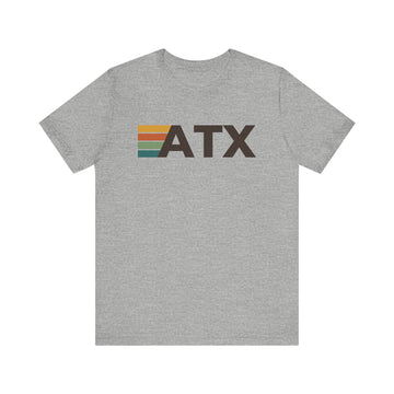 Buy athletic-heather Austin, Texas tee - ATX t shirt retro stripes