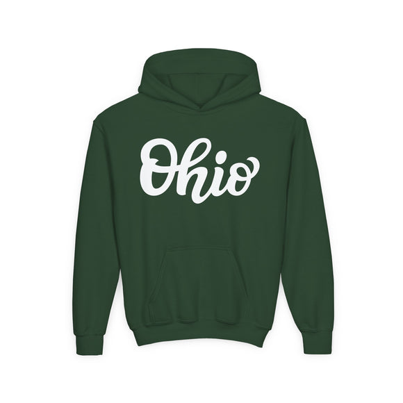 Ohio Youth Hoodie - Cozy Unisex Pullover, Kids Ohio Sweatshirt, Soft Cotton Blend Hoody