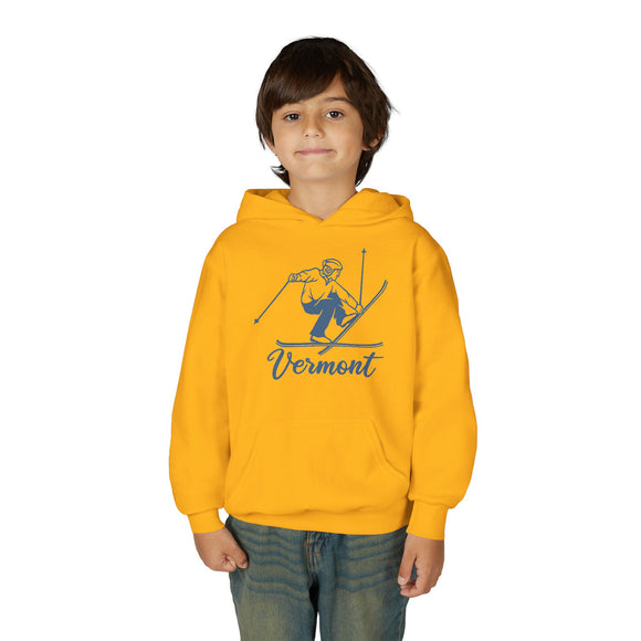 Vermont Youth Hoodie - Snow Ski Kids Vermont Hooded Sweatshirt