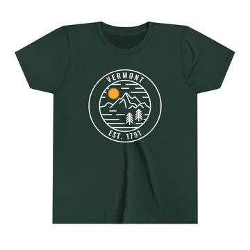 Buy forest Vermont Youth Shirt - Retro Mountain Vermont Kid's T-Shirt