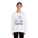 Wyoming Sweatshirt - Mountain Illustration Graphic Crewneck-8