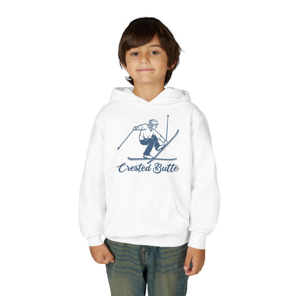 Crested Butte, Colorado Youth Hoodie - Snow Ski Kids Crested Butte Hooded Sweatshirt
