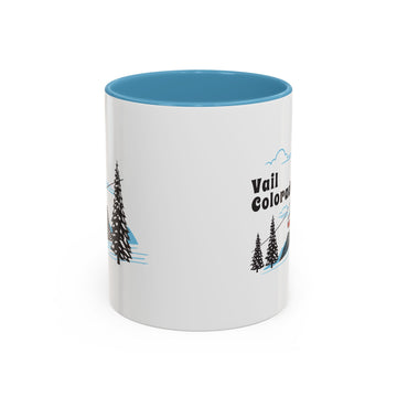 Buy light-blue Vail, Colorado Retro Snow Skiing Mountain 11 oz Mug, Ski Lodge Decor Coffee Cup, Mountain Gondola  Lover Gift, Retro Skiing Mug