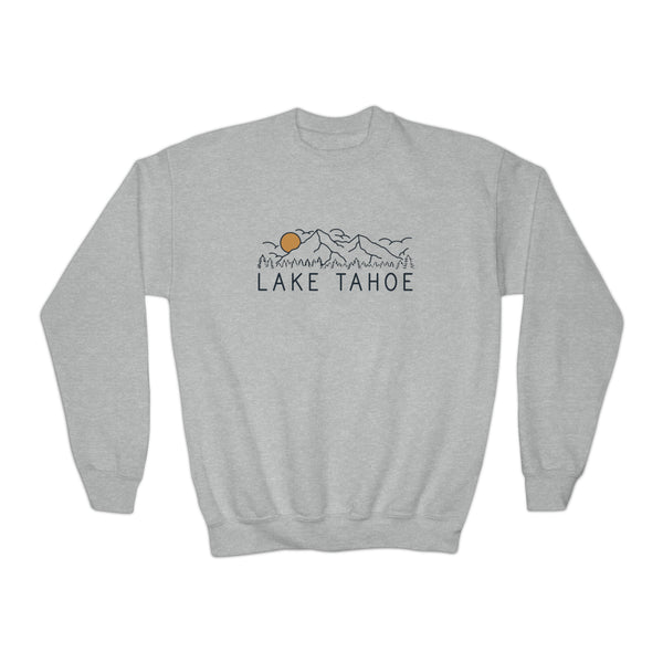 Lake Tahoe, California Youth Sweatshirt - Unisex Kid's Lake Tahoe Crewneck Sweatshirt