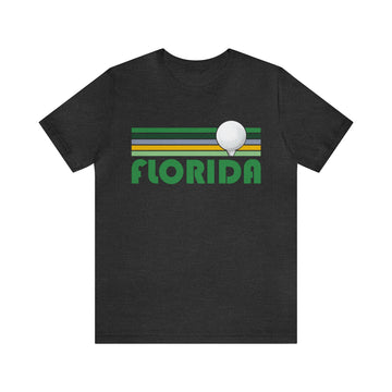 Buy dark-grey-heather Golf Florida T-Shirt - Retro Golf Unisex Florida Shirt