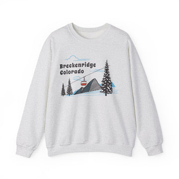 Breckenridge, Colorado Sweatshirt - Unisex Retro Ski Mountain Gondola Breckenridge Sweatshirt - 0