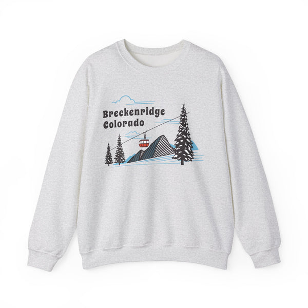 Breckenridge, Colorado Sweatshirt - Unisex Retro Ski Mountain Gondola Breckenridge Sweatshirt