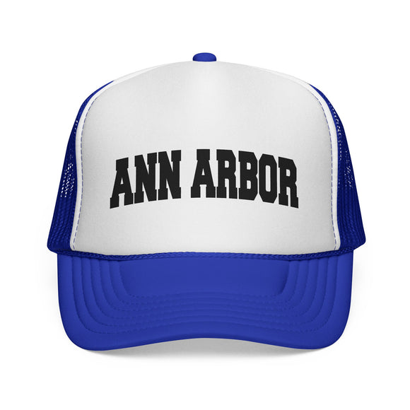 Ann Arbor, Michigan Collegiate Style Trucker Hat