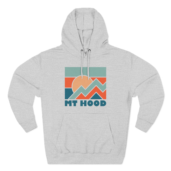 Mount Hood, Oregon Hoodie - Retro Mountain Unisex Sweatshirt
