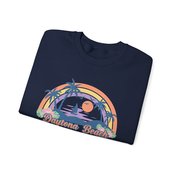 Daytona Beach, Florida Sweatshirt - Unisex Retro Beach Crewneck Daytona Beach Sweatshirt